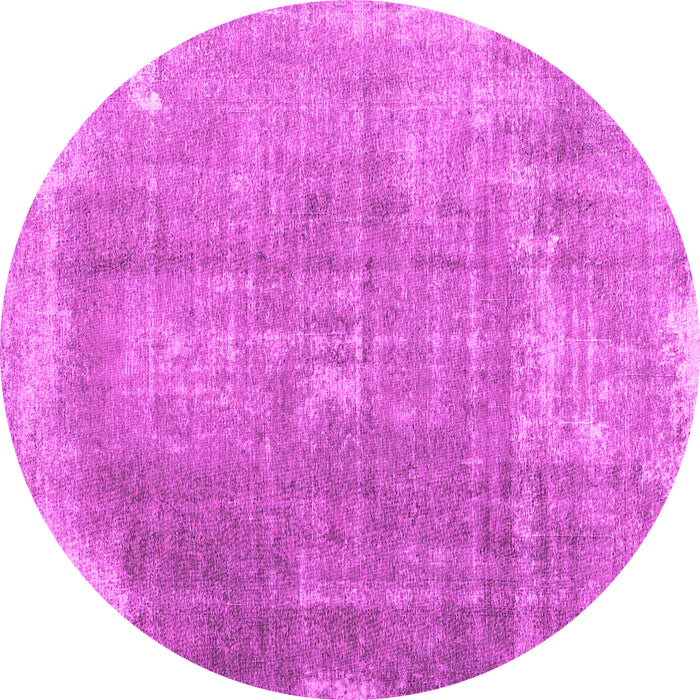 Round Abstract Pink Contemporary Rug, con2645pnk