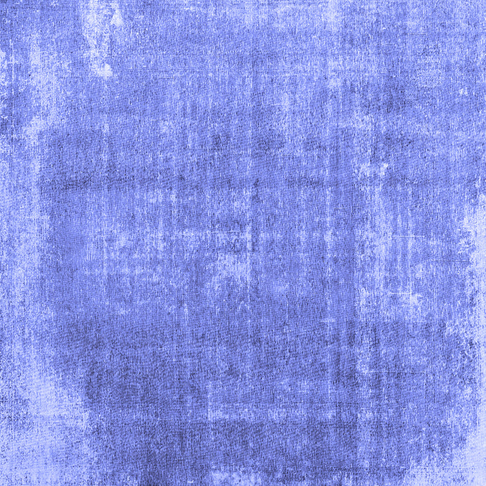 Square Abstract Blue Contemporary Rug, con2645blu