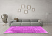 Machine Washable Abstract Pink Contemporary Rug in a Living Room, wshcon2645pnk