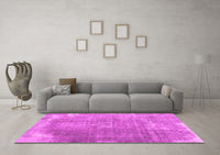 Machine Washable Abstract Pink Contemporary Rug, wshcon2645pnk