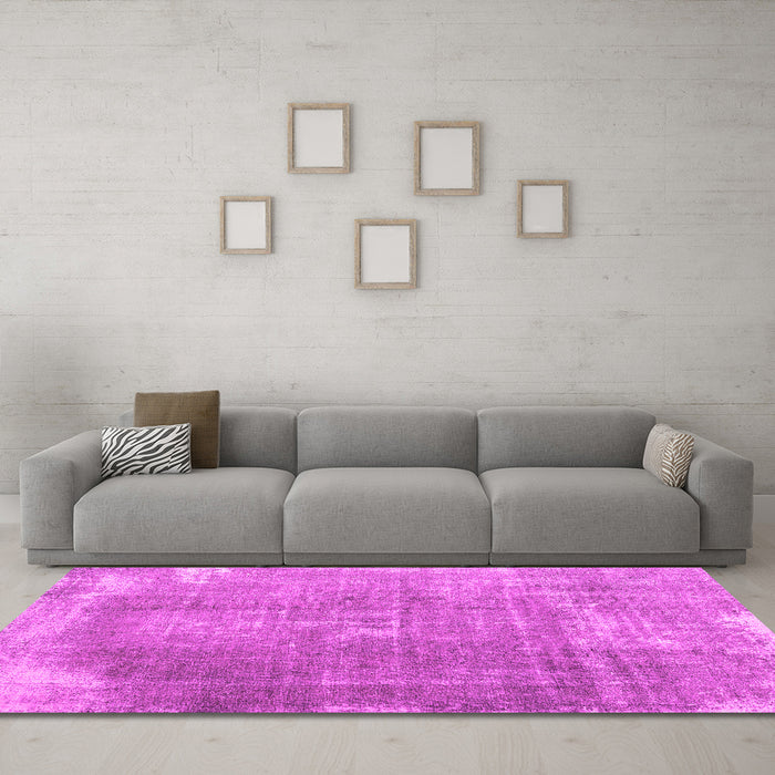 Machine Washable Abstract Pink Contemporary Rug in a Living Room, wshcon2645pnk