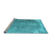 Sideview of Machine Washable Abstract Light Blue Contemporary Rug, wshcon2645lblu