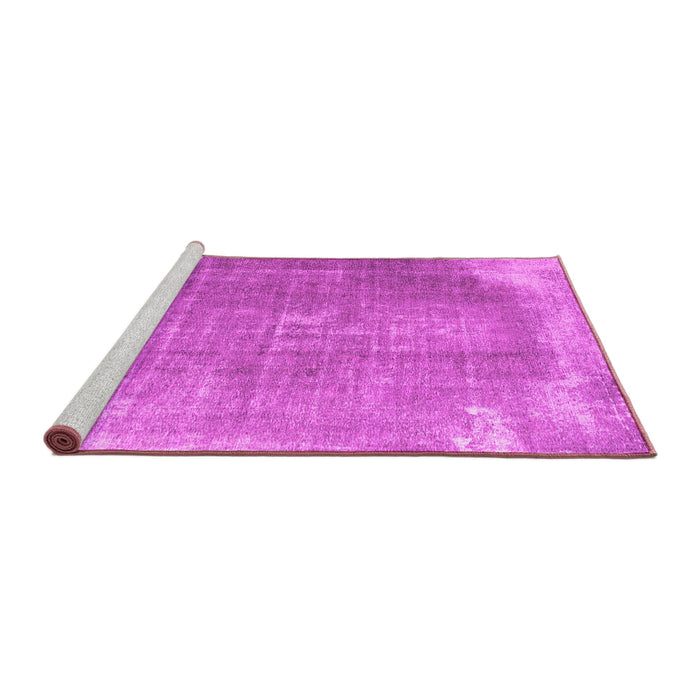 Sideview of Machine Washable Abstract Pink Contemporary Rug, wshcon2645pnk
