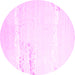 Round Solid Pink Modern Rug, con2646pnk