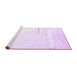 Sideview of Machine Washable Solid Purple Modern Area Rugs, wshcon2646pur