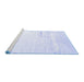 Sideview of Machine Washable Solid Blue Modern Rug, wshcon2646blu