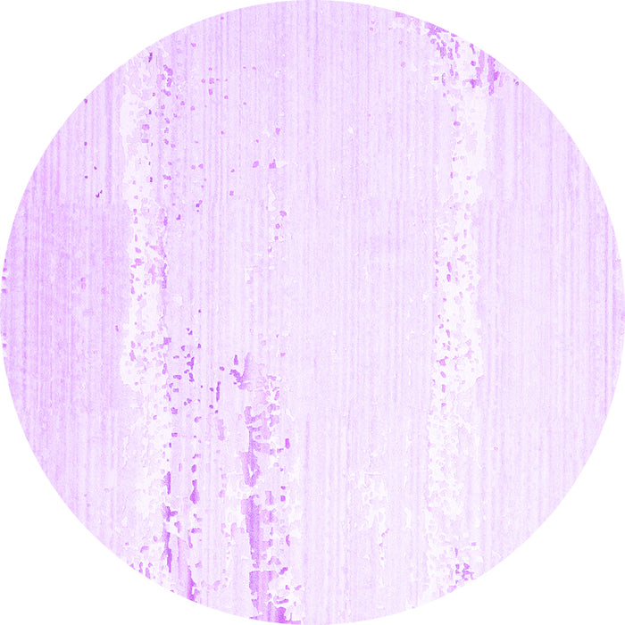 Round Solid Purple Modern Rug, con2646pur