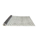 Thickness of Contemporary Silver Gray Modern Rug, con2647