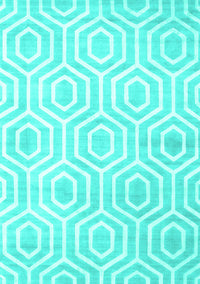 Abstract Turquoise Contemporary Rug, con2647turq