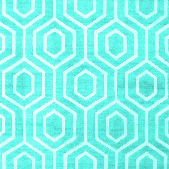 Abstract Turquoise Contemporary Rug, con2647turq