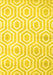 Machine Washable Abstract Yellow Contemporary Rug, wshcon2647yw