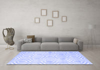 Machine Washable Abstract Blue Contemporary Rug, wshcon2647blu