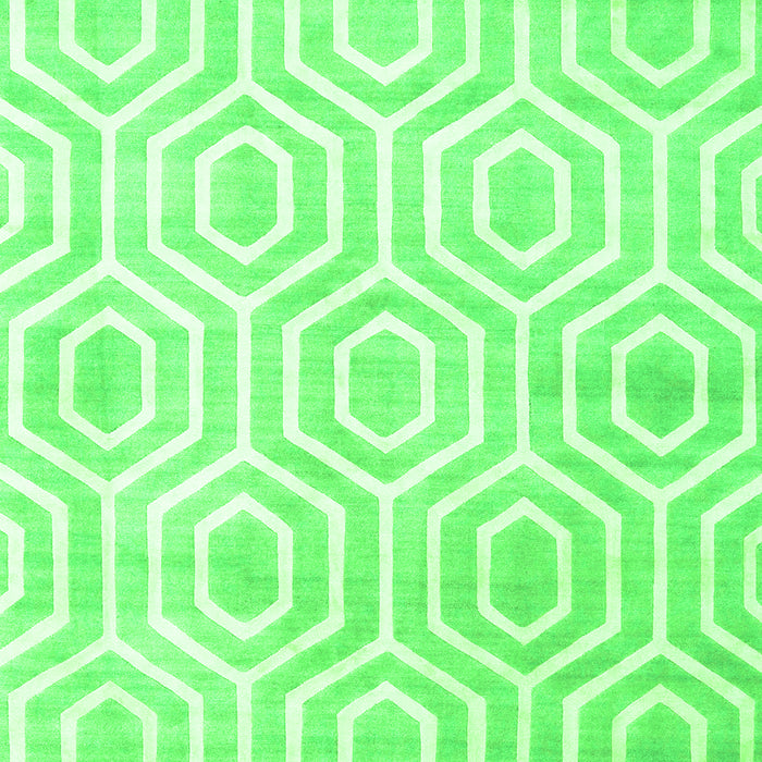Abstract Green Contemporary Rug, con2647grn
