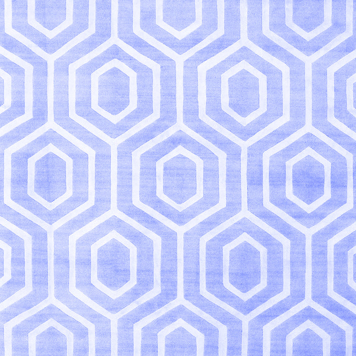 Abstract Blue Contemporary Rug, con2647blu