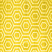 Square Machine Washable Abstract Yellow Contemporary Rug, wshcon2647yw