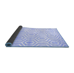 Sideview of Abstract Blue Contemporary Rug, con2647blu