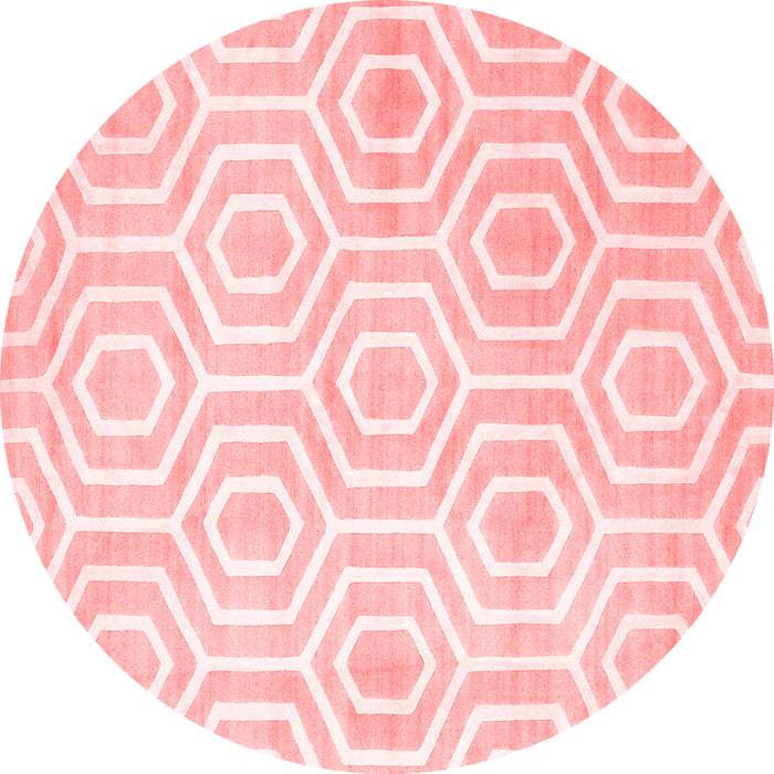 Machine Washable Abstract Red Contemporary Rug, wshcon2647red