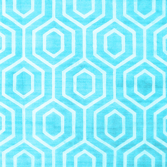 Abstract Light Blue Contemporary Rug, con2647lblu