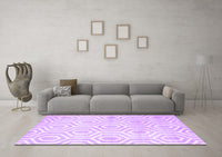 Machine Washable Abstract Purple Contemporary Rug, wshcon2647pur