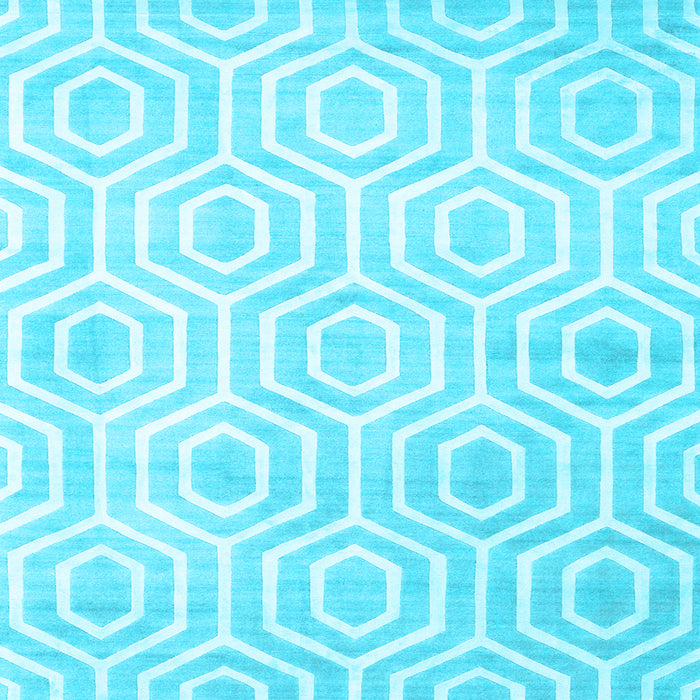 Square Machine Washable Abstract Light Blue Contemporary Rug, wshcon2647lblu