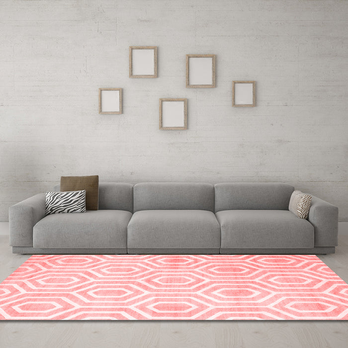 Contemporary Red Washable Rugs