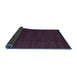 Sideview of Abstract Blue Contemporary Rug, con2648blu