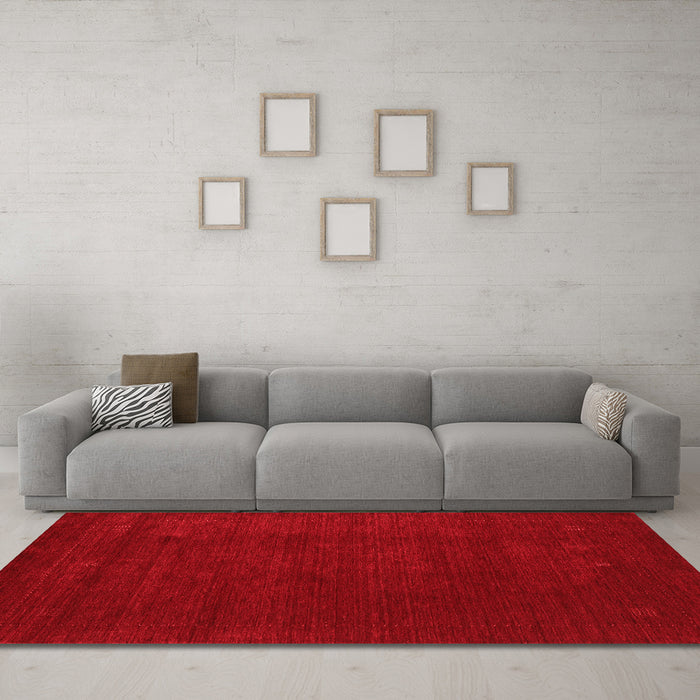 Contemporary Red Washable Rugs