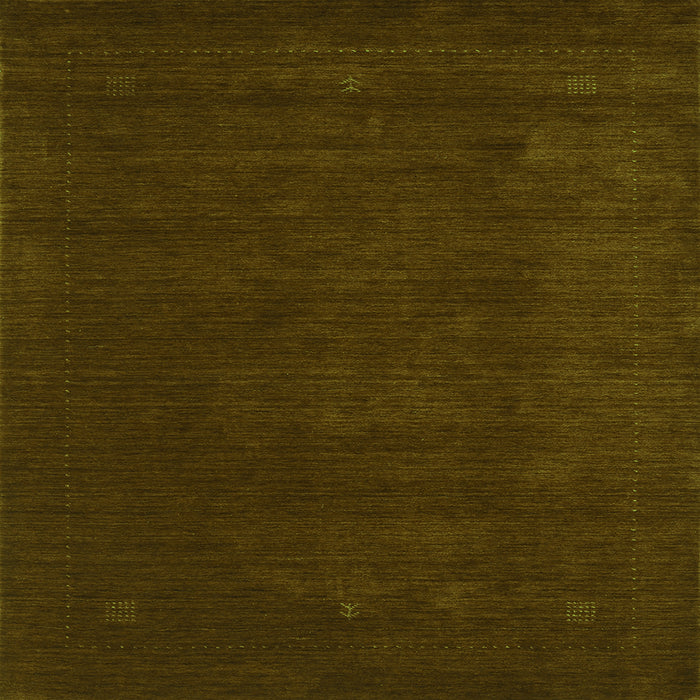 Serging Thickness of Abstract Green Contemporary Rug, con2648grn