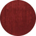 Round Abstract Brown Contemporary Rug, con2648brn