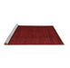 Sideview of Machine Washable Abstract Brown Contemporary Rug, wshcon2648brn