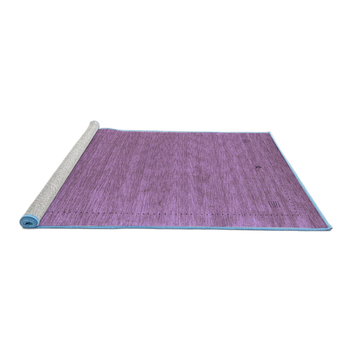 Sideview of Machine Washable Abstract Blue Contemporary Rug, wshcon2649blu