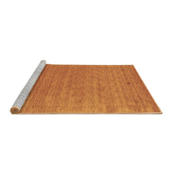 Sideview of Machine Washable Abstract Brown Contemporary Rug, wshcon2649brn