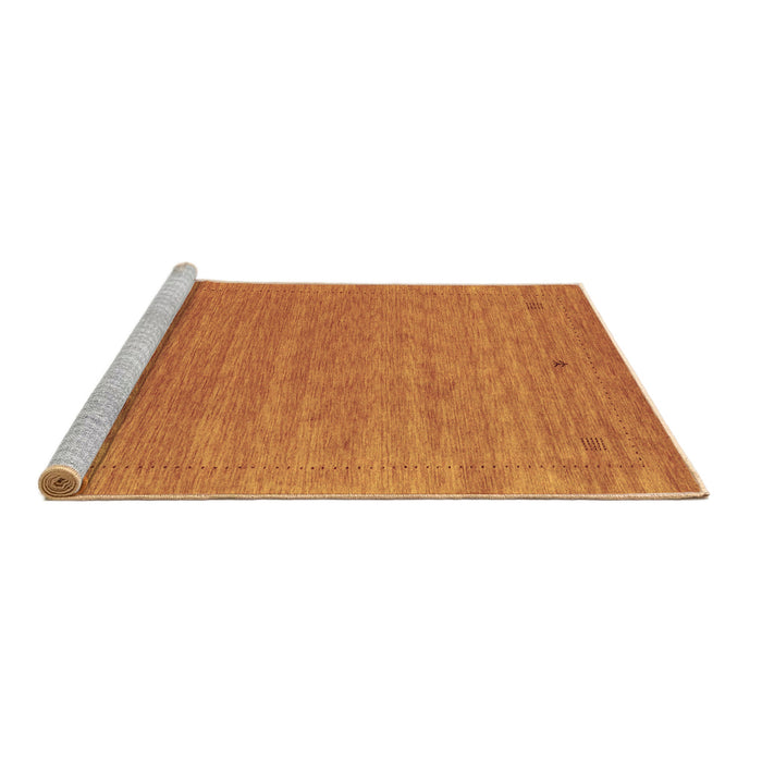 Sideview of Machine Washable Abstract Brown Contemporary Rug, wshcon2649brn