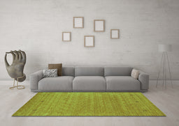 Machine Washable Abstract Turquoise Contemporary Area Rugs in a Living Room,, wshcon2649turq