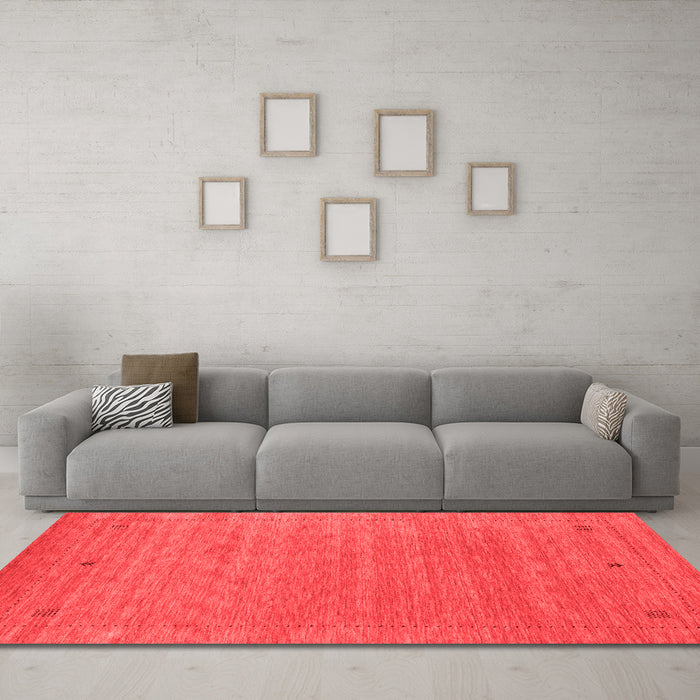 Contemporary Red Washable Rugs