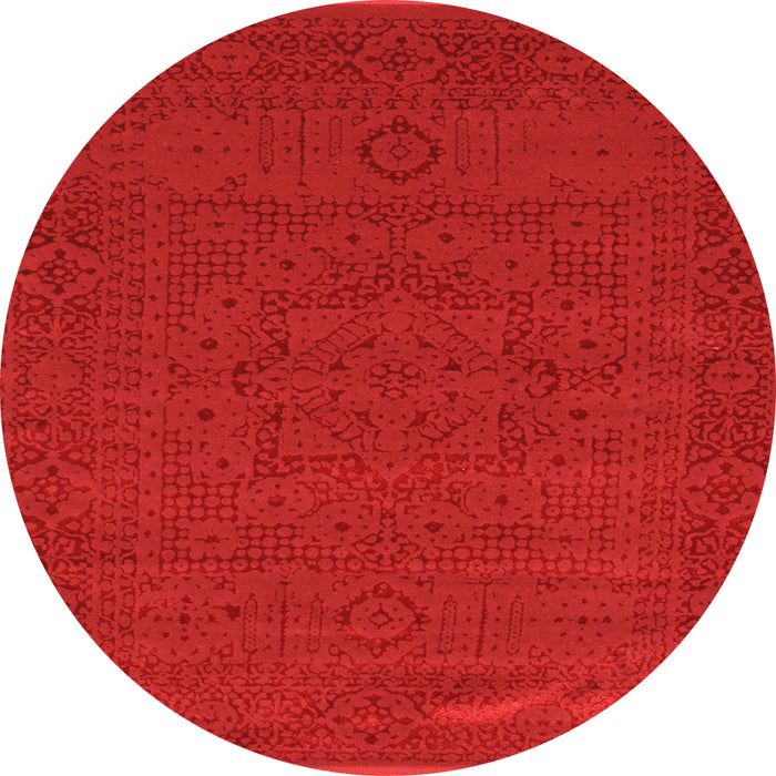 Square Abstract Orange Contemporary Rug, con264org