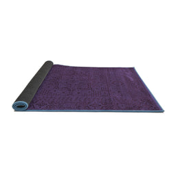Sideview of Abstract Blue Contemporary Rug, con264blu