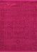 Machine Washable Abstract Pink Contemporary Rug, wshcon264pnk