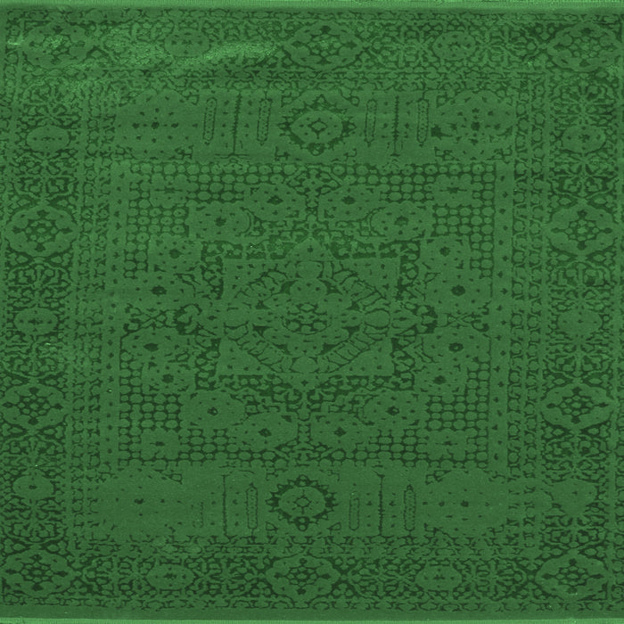 Square Abstract Emerald Green Contemporary Rug, con264emgrn