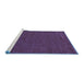 Sideview of Machine Washable Abstract Blue Contemporary Rug, wshcon264blu