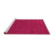 Sideview of Machine Washable Abstract Pink Contemporary Rug, wshcon264pnk