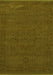 Serging Thickness of Machine Washable Abstract Green Contemporary Area Rugs, wshcon264grn