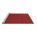 Sideview of Machine Washable Abstract Brown Contemporary Rug, wshcon264brn