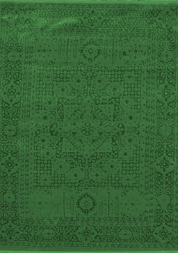 Abstract Emerald Green Contemporary Rug, con264emgrn