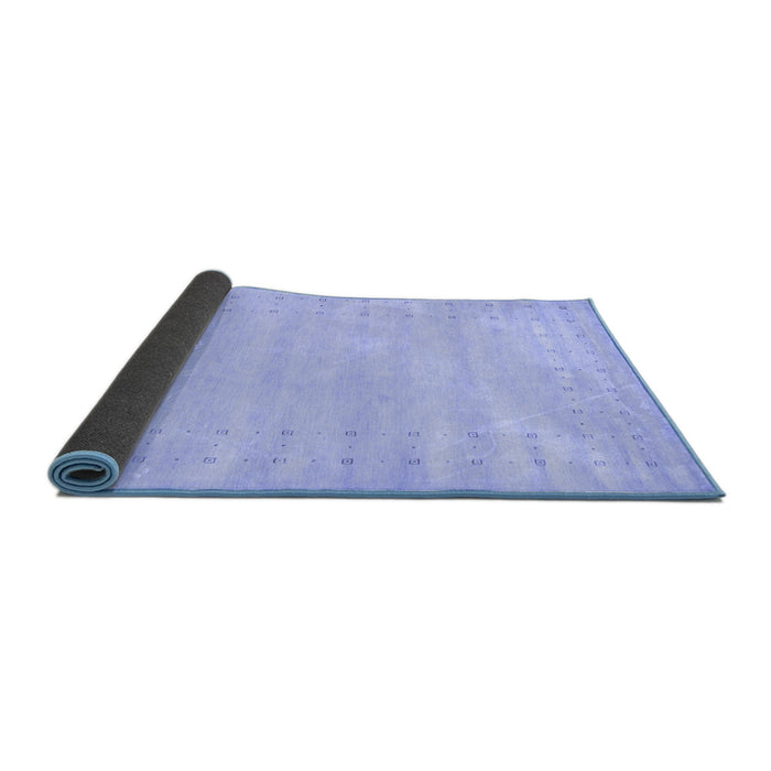 Sideview of Solid Blue Modern Rug, con2650blu