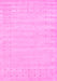 Machine Washable Solid Pink Modern Rug, wshcon2650pnk