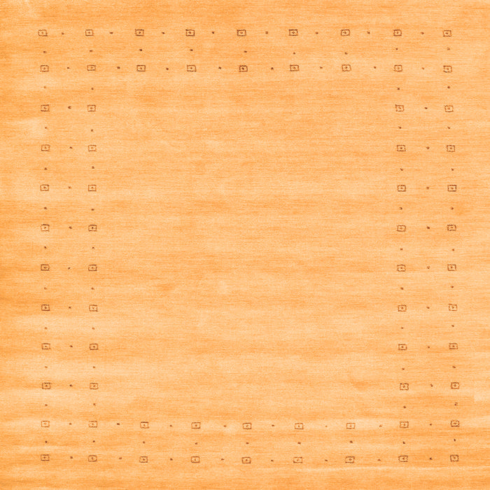 Round Machine Washable Solid Orange Modern Area Rugs, wshcon2650org