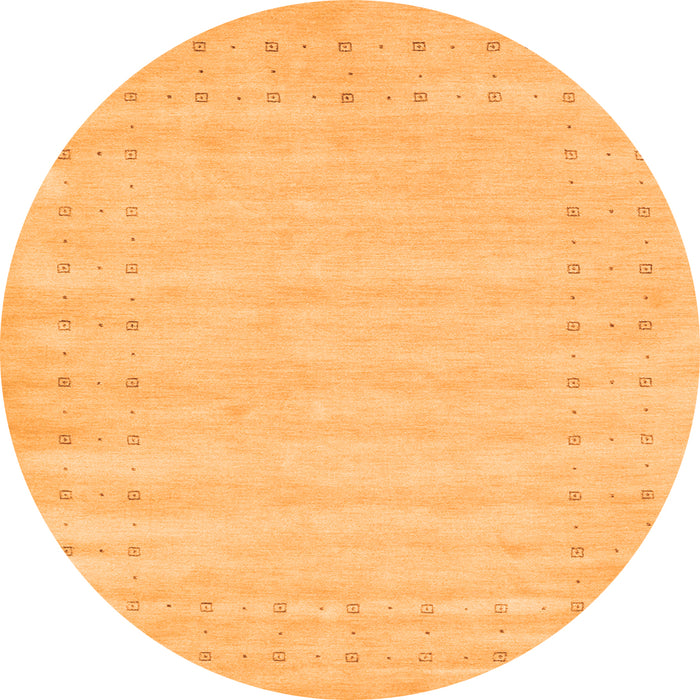 Square Solid Orange Modern Rug, con2650org