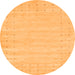 Square Solid Orange Modern Rug, con2650org