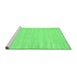 Sideview of Machine Washable Solid Emerald Green Modern Area Rugs, wshcon2650emgrn